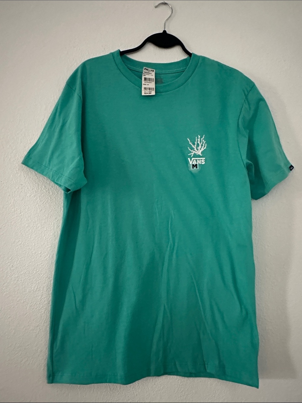 Men's VANS “Elements of the Sea” Teal Crew Neck Short-Sleeve Graphic Tee, medium